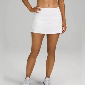 Lululemon pace mid rival skirt in white